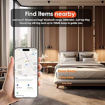 Hongtop Smart Tags 4 Pack Air Tracker Item Finders Work with